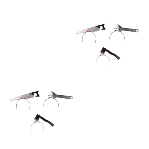 Beavorty 6 Stück Halloween Kopfschmuck Teiliges Realistische Blutige Axt Säge und Schraubenschlüssel Haarreifen für Erwachsene und Halloween Party Deko Horror Accessoire Beavorty 6 Stück Halloween Kopfschmuck Teiliges Realistische Blutige Axt Säge und Schraubenschlüssel Haarreifen für Erwachsene und Halloween Party Deko Horror Accessoire von Beavorty