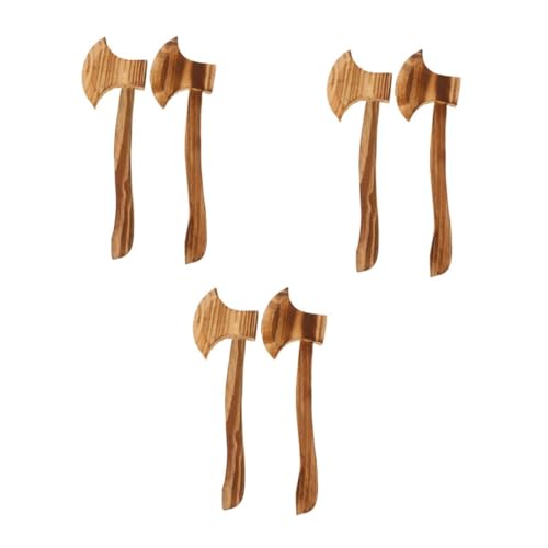 Beavorty 6 Stück Teiliges Holzäxte Holzspielzeug Sichere Halloween Kostüm Requisite Langlebig Poliert für Cosplay Party Dekoration und Rollenspiele Beavorty 6 Stück Teiliges Holzäxte Holzspielzeug Sichere Halloween Kostüm Requisite Langlebig Poliert für Cosplay Party Dekoration und Rollenspiele von Beavorty
