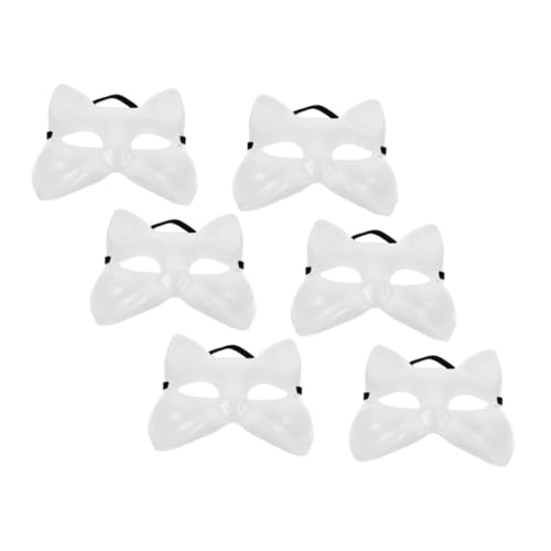 Beavorty 6Stücke DIY Fuchs Masken Leere Maske Basteln Einzigartige Maske Für Tier Cosplay Mottopartys Als Partyzubehör Für Kreative Projekte von Beavorty