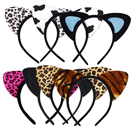 Beavorty 7 Stück Katzenohren Stirnband Teiliges Niedliches Haaraccessoire für Erwachsene und Leichtes Langlebiges Design für Cosplay Partys und Alltägliche Outfits von Beavorty