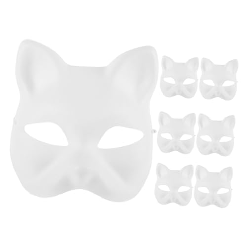 Beavorty 7 Stücke Maske Maskerade Party Favors Kostüm Prop Party Favors Weiß Papier von Beavorty