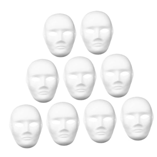 Beavorty 9 Stck Teiliges DIY Papiermaske für Weiße Bemalbare Vollmaske für Jungen für Bastelprojekte Malen und Cosplay Events von Beavorty