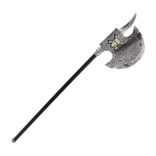 Beavorty Axtstütze Halloween- Halloween Axe Prop Halloween-Cosplay-Requisiten Halloween Halloween-Mitarbeiter Horror-kostüm-Requisiten Kostüm Silver Plastik von Beavorty