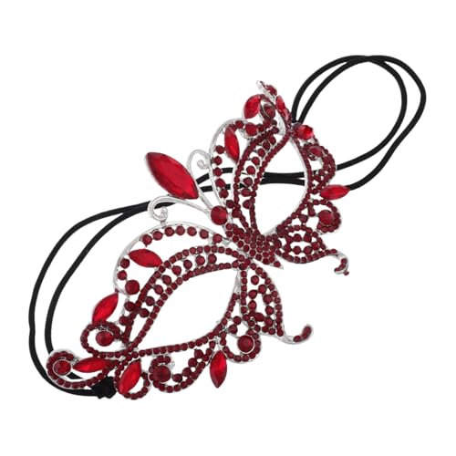 Beavorty Diamant-Halbmaske Partymasken Brautmaske Damen Festliche Venezianische Partymaske Cosplay-Gesichtsmaske Kostümmasken für Damen Strasssteine von Beavorty