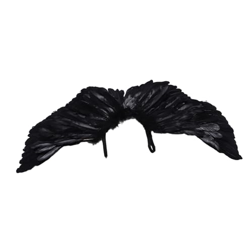 Beavorty Die Flügel des Teufel Flügel Cosplay Karnevalskostüme Partyflügel Engel Cosplay Flügel Prop Bühnenflügel Engel-Rollenspiel-Flügel Geburtstagsdekorationsflügel Eisen Black von Beavorty