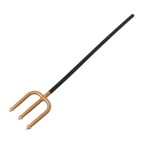 Beavorty Dreizack Aus Kunststoff Kostüm Dreizack Heugabel Halloween -dreizack Halloween Heugabel Dreizack Mistgabel-kostüm-Requisite Gefälschte Heugabel Plastik Golden von Beavorty