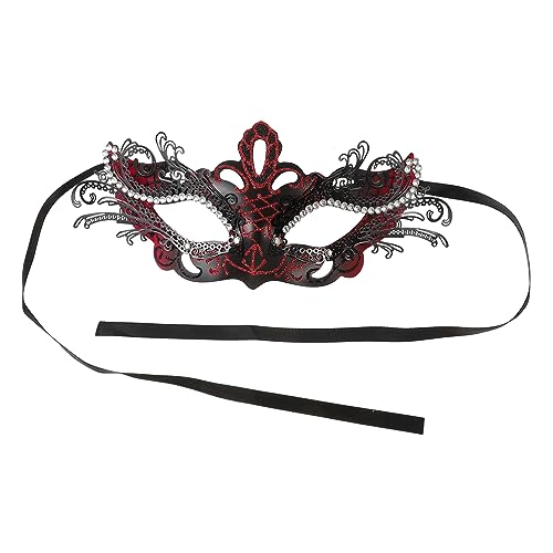 Beavorty Eiserne Schmetterlings Maske Damen Kostüm Masquerade Ball Halloween Party Halbgesichtsmaske Rote Festival Maske Erwachsene Komfortabel Langlebig von Beavorty