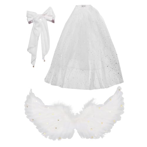 Beavorty Engelsflügel Für Engel Wringkleid Wringrock Mit Performance-engel - -kostüm Mädchenkleid Party-performance-kleid -engelskleid Engelskleid Für Mädchen Feder Weiß Beavorty Engelsflügel Für Engel Wringkleid Wringrock Mit Performance-engel - -kostüm Mädchenkleid Party-performance-kleid -engelskleid Engelskleid Für Mädchen Feder Weiß von Beavorty