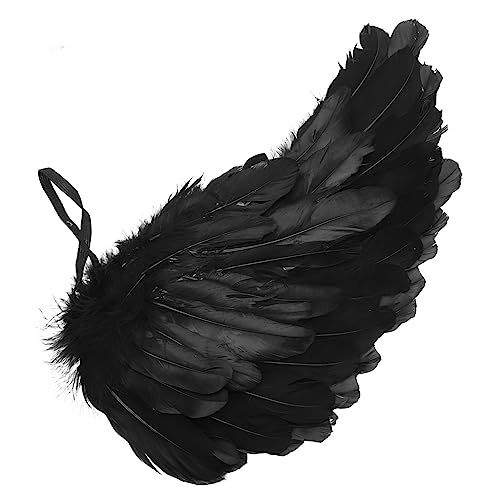 Beavorty Engelsflügel Kostüm für Schwarze Federflügel Halloween Cosplay Accessoire für Jungen Bühnenaufführungen Festlichkeiten Beavorty Engelsflügel Kostüm für Schwarze Federflügel Halloween Cosplay Accessoire für Jungen Bühnenaufführungen Festlichkeiten von Beavorty