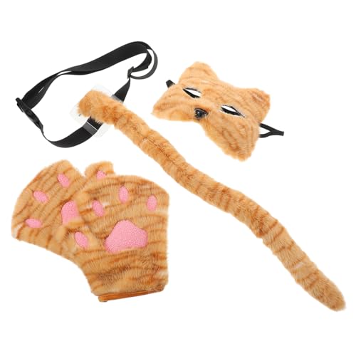 Beavorty Flauschiges Katzenkostüm mit Realistischer Katzenmaske und Pfotenhandschuhen Leichtes Polyester Bequemes Tragen Vielseitig Kombinierbar für Halloween Karneval und Mottopartys Beavorty Flauschiges Katzenkostüm mit Realistischer Katzenmaske und Pfotenhandschuhen Leichtes Polyester Bequemes Tragen Vielseitig Kombinierbar für Halloween Karneval und Mottopartys von Beavorty