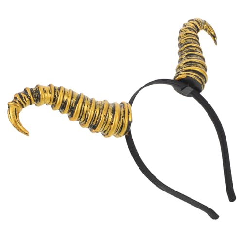 Beavorty Goldener Teufelshörner Stirnband Cosplay Kopfstück für Halloween Party Karneval Verstellbar Leichtes Material für Erwachsene Festliche Kostümaccessoire Beavorty Goldener Teufelshörner Stirnband Cosplay Kopfstück für Halloween Party Karneval Verstellbar Leichtes Material für Erwachsene Festliche Kostümaccessoire von Beavorty