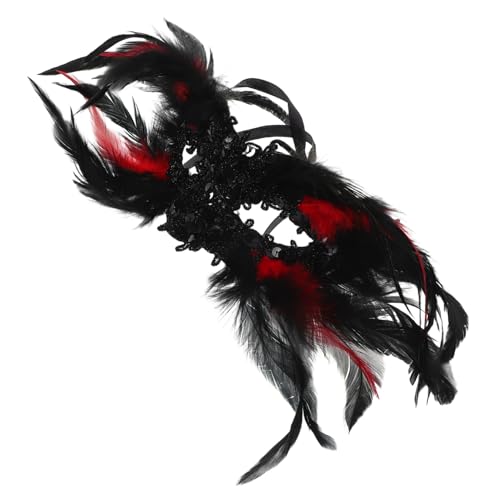 Beavorty Gothic Halbgesichts Maske Damen mit Federschmuck und Pailletten Leichte Kostüm Masquerade für Halloween Karneval Maskenball und Party Events Beavorty Gothic Halbgesichts Maske Damen mit Federschmuck und Pailletten Leichte Kostüm Masquerade für Halloween Karneval Maskenball und Party Events von Beavorty