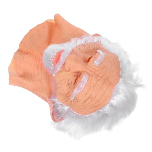 Beavorty Gruselige Gesichtsmaske Für Ältere Menschen: Halloween-cosplay-requisite, Vollständige Kopfbedeckung Mit Kunsthaar Und Weißem Für -maskenball Und Kostümpartys von Beavorty