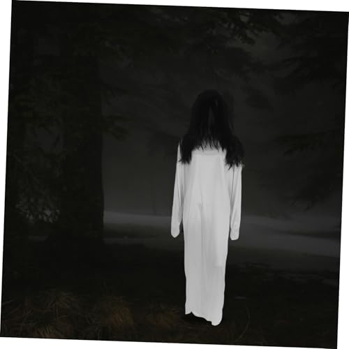 Beavorty Gruseliges Ghost Bride Kostüm Weißes Halloween Cosplay Kleid mit Schwarzer Perücke Für Damen Party Verkleidung und Tanzveranstaltungen Beavorty Gruseliges Ghost Bride Kostüm Weißes Halloween Cosplay Kleid mit Schwarzer Perücke Für Damen Party Verkleidung und Tanzveranstaltungen von Beavorty