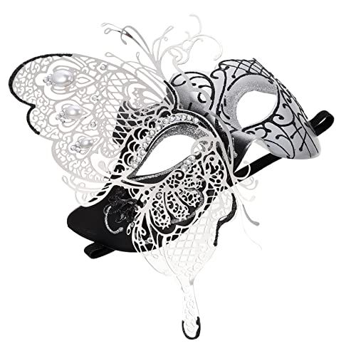 Beavorty Hälfte Gesicht Maske für Maskerade Ball Verziertes Schmetterlingsdesign für Karneval Halloween und Festliche Anlässe Passend für Elastischem Band für Optimalen Sitz Beavorty Hälfte Gesicht Maske für Maskerade Ball Verziertes Schmetterlingsdesign für Karneval Halloween und Festliche Anlässe Passend für Elastischem Band für Optimalen Sitz von Beavorty