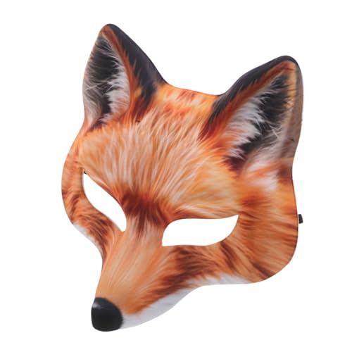 Beavorty Halbgesichts Fuchsmaske aus Material Wiederverwendbar und Atmungsaktiv Detailreiches Design für Halloween Karneval Cosplay und Tierkostüm-partys Geeignet für Erwachsene Beavorty Halbgesichts Fuchsmaske aus Material Wiederverwendbar und Atmungsaktiv Detailreiches Design für Halloween Karneval Cosplay und Tierkostüm-partys Geeignet für Erwachsene von Beavorty