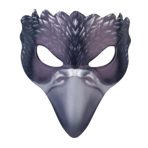 Beavorty Halbgesichts Krähenmaske aus Kunstleder für Halloween Karneval Maskerade Tierkostüm mit Realistischen Details und Atmungsaktiven Öffnungen Kreative Vogelmaske für Erwachsene Beavorty Halbgesichts Krähenmaske aus Kunstleder für Halloween Karneval Maskerade Tierkostüm mit Realistischen Details und Atmungsaktiven Öffnungen Kreative Vogelmaske für Erwachsene von Beavorty
