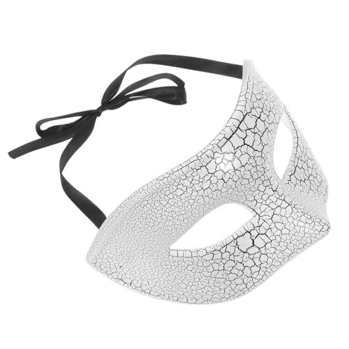 Beavorty Halbgesichts-halloween-maske mit Riss-design Leichte Kunststoff-halbmaske für Erwachsene Komfortabel und Farbbeständig für Karneval Cosplay Kostümpartys und Maskenbälle von Beavorty