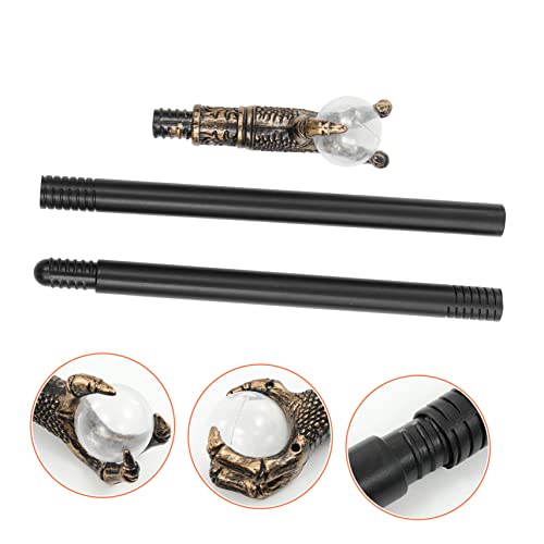 Beavorty Halloween Cosplay Zauberstab Scepter aus DREI Langlebiger Königsstab mit Adlerklaue Antike Bronzeoptik als Kostüm Accessoire für Kinderfeste und Partydeko von Beavorty