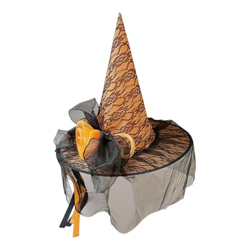 Beavorty Halloween Hexenhut Damen Orange mit Blumenverzierung Leichtes Cosplay Accessoire für Erwachsene Dekoratives Partyhut Kostüm für Halloween Fest und Zauberer Verkleidung Beavorty Halloween Hexenhut Damen Orange mit Blumenverzierung Leichtes Cosplay Accessoire für Erwachsene Dekoratives Partyhut Kostüm für Halloween Fest und Zauberer Verkleidung von Beavorty
