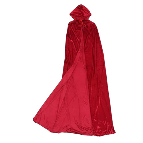 Beavorty Halloween Kapuzenumhang für Erwachsene Elegantes Burgunderrotes Cape Velours für Kostümpartys Halloween Events und Bühnenaufführungen Unisex und Beavorty Halloween Kapuzenumhang für Erwachsene Elegantes Burgunderrotes Cape Velours für Kostümpartys Halloween Events und Bühnenaufführungen Unisex und von Beavorty
