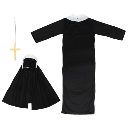 Beavorty Halloween Kostüm Erwachsenen Schwarzes Nonnenkleid Einheitsgröße Komfortabel Langlebig Für Party Fasching Roleplay Beavorty Halloween Kostüm Erwachsenen Schwarzes Nonnenkleid Einheitsgröße Komfortabel Langlebig Für Party Fasching Roleplay von Beavorty
