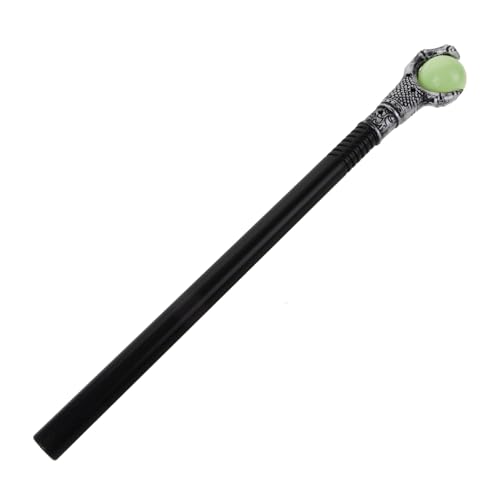 Beavorty Halloween-Kostüm-Requisiten Kostüm Gehstock Halloween-Accessoires Kostüme Festival Halloween Dekoration Stock-Requisite für Cosplay dekorativer Krückenstock Plastik Silver von Beavorty
