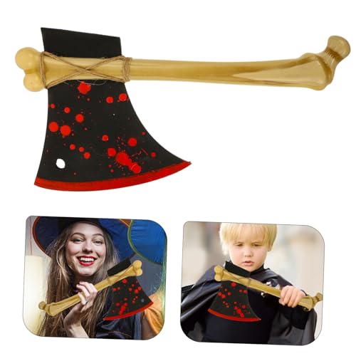 Beavorty Halloween Schaumstoff Knochen Axt Requisit Einseitig Simuliert Für Halloween Kostüm Cosplay Party Bühne Dekoration von Beavorty