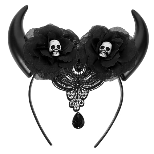Beavorty Halloween Stirnband für Damen mit Verstellbaren Teufelshörnern und Leichtes Komfortables Kopfband für Party Cosplay und Makeup Events von Beavorty