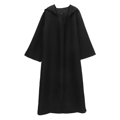 Beavorty Halloween Umhang für Cosplay Kostüm Robe für Karneval und Partys Schwarz Leicht und für Halloween Weihnachten und Ostern von Beavorty