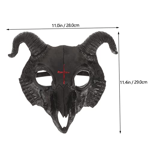 Beavorty Halloween Ziegenmaske Umweltfreundlichem PU Material Leicht und Elastisch Geeignet für Halloween Karneval Kostümpartys Erwachsene und Einzigartiges Hörnerdesign Komfortable von Beavorty