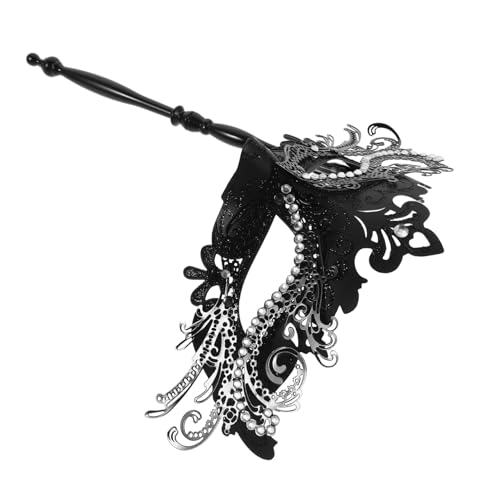 Beavorty Handheld Maske für Maskerade Schwarze Damenmaske mit Abnehmbarem Stab für Halloween Karneval und Festliche Anlässe Verziert mit Strasssteinen und Kunstvoller Verarbeitung Beavorty Handheld Maske für Maskerade Schwarze Damenmaske mit Abnehmbarem Stab für Halloween Karneval und Festliche Anlässe Verziert mit Strasssteinen und Kunstvoller Verarbeitung von Beavorty