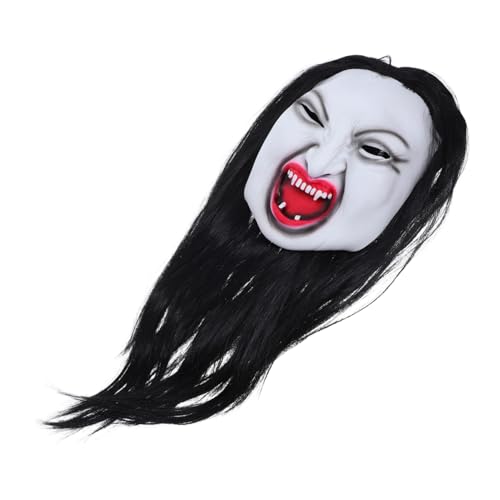 Beavorty Horror Maske Langhaar Frau Halloween Scary Karneval Gespenstische Maske Gruseliges Kostüm Erwachsene Party Bühnenauftritt Beavorty Horror Maske Langhaar Frau Halloween Scary Karneval Gespenstische Maske Gruseliges Kostüm Erwachsene Party Bühnenauftritt von Beavorty