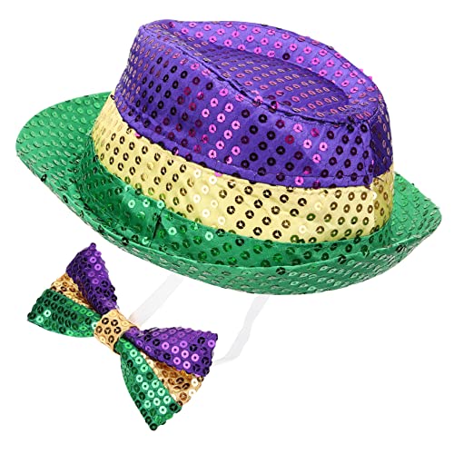 Beavorty Karneval Kostüm Pailletten Hut und Fliege Glitzernd Verstellbar Partyzubehör für Damen und Herren Festliche Mottoparty Accessoires für Karneval Feierlichkeiten Beavorty Karneval Kostüm Pailletten Hut und Fliege Glitzernd Verstellbar Partyzubehör für Damen und Herren Festliche Mottoparty Accessoires für Karneval Feierlichkeiten von Beavorty