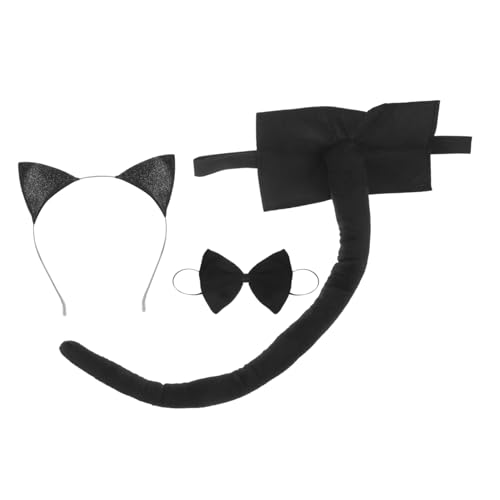 Beavorty Katzenohren Haarreif Set Niedliches Cosplay Zubehör mit und Fliege für Halloween Partys und Bühnenaufführungen Bequeme und Kreative Tierkostüm Deko Beavorty Katzenohren Haarreif Set Niedliches Cosplay Zubehör mit und Fliege für Halloween Partys und Bühnenaufführungen Bequeme und Kreative Tierkostüm Deko von Beavorty