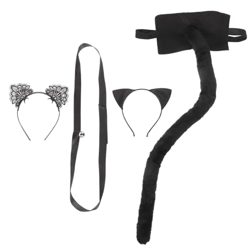 Beavorty Katzenohren Haarreif Set mit Plüschschwanz und Halsband Teiliges Cosplay Kostüm für und Partys Geeignet für Damen und Mädchen Beavorty Katzenohren Haarreif Set mit Plüschschwanz und Halsband Teiliges Cosplay Kostüm für und Partys Geeignet für Damen und Mädchen von Beavorty