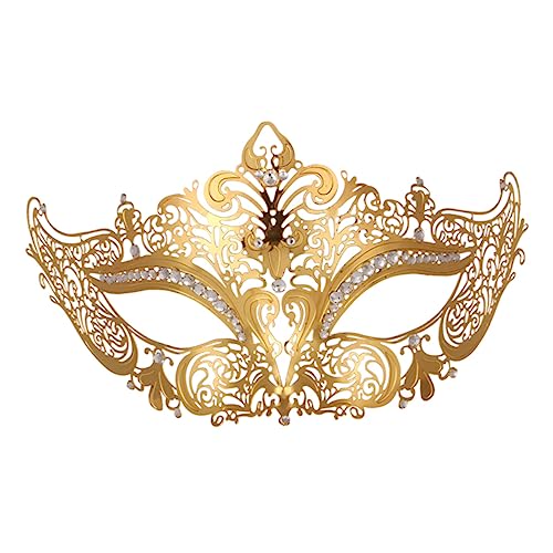Beavorty Kleidung Schöne Partymaske Diamantmaske Frauenmaske Cosplay-maske Metall Vergoldet von Beavorty