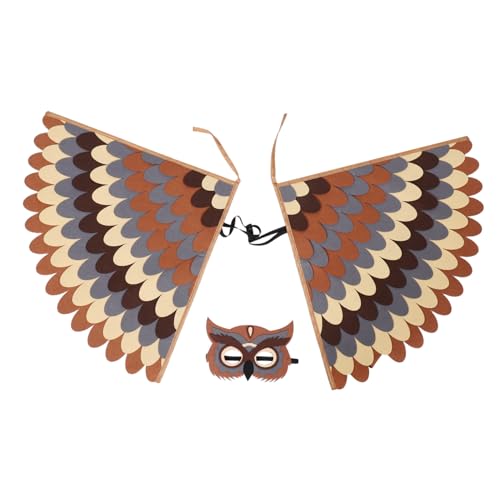Beavorty Kostüm Eule aus Weichem Filz Langlebige Tierflügel für Rollenspiele Detailreiche Vogelmotive mit Lebhaften Farben Atmungsaktiv Waschbar für Halloween und Mottopartys Beavorty Kostüm Eule aus Weichem Filz Langlebige Tierflügel für Rollenspiele Detailreiche Vogelmotive mit Lebhaften Farben Atmungsaktiv Waschbar für Halloween und Mottopartys von Beavorty