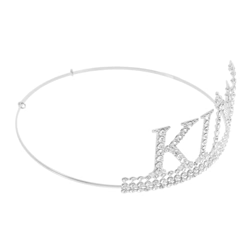 Beavorty Kronenpartydekor Geburtstagskronen für Männer Abschlussball geburtstag könig tiara Junge Erwachsene König Cosplay Requisiten dekorative Partykrone Plastik Silver von Beavorty