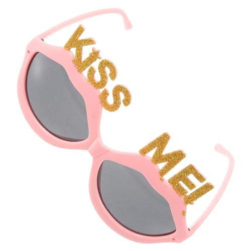 Beavorty Lippenformgläser Cool Sonnenbrille in Lippenform Dekorationsparty Halloween Rave Trinken Dekorationen Lustig Kostüm -cosplay -party Partybrille Erwachsene Neon Plastik Rosa von Beavorty