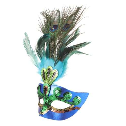 Beavorty Mask für Karneval Halbmaske für Cosplay und Partys Auffällige Venezianische Maske Blau PVC für Halloween und Maskenbälle Beavorty Mask für Karneval Halbmaske für Cosplay und Partys Auffällige Venezianische Maske Blau PVC für Halloween und Maskenbälle von Beavorty