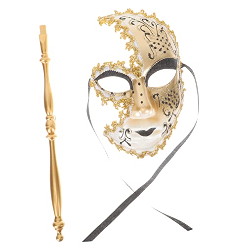Beavorty Masquerade Maske Stick Handheld Venezianische Maske für Karneval Halloween und Cosplay Hochwertigem Langlebigem für Stilvolle Kostüm Dekoration Beavorty Masquerade Maske Stick Handheld Venezianische Maske für Karneval Halloween und Cosplay Hochwertigem Langlebigem für Stilvolle Kostüm Dekoration von Beavorty