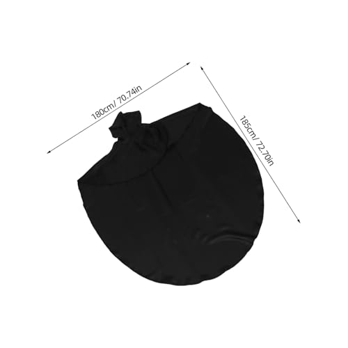 Beavorty Medieval Hooded Cloak für Erwachsene Renaissance Kapuzenumhang Schwarz Langlebiger Halloween Ritterkostüm Cape Mittelalterliche Cosplay Robe für Bühne Party und Festivals von Beavorty