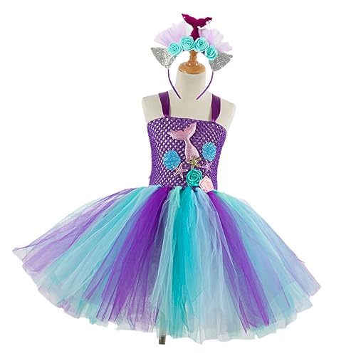 Beavorty Meerjungfrauenkleid Für Mädchen Tutu Meerjungfrauenkleid Für Mädchen Meerjungfrauenrock Für von Beavorty