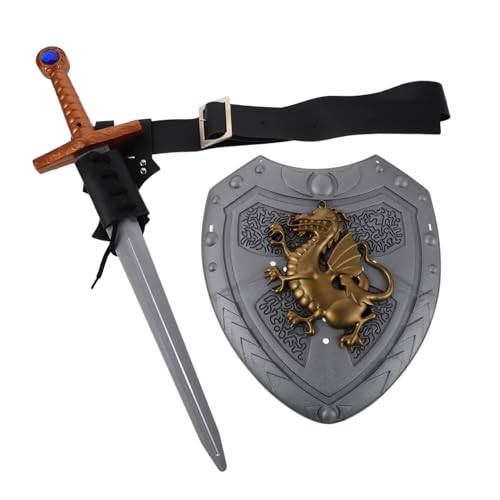 Beavorty Mittelalterliches Ritterschwert mit Schild und Gürtel Cosplay Zubehör für Männer Wikinger Renaissance Kostüm Requisite für Halloween und Rollenspiel Beavorty Mittelalterliches Ritterschwert mit Schild und Gürtel Cosplay Zubehör für Männer Wikinger Renaissance Kostüm Requisite für Halloween und Rollenspiel von Beavorty