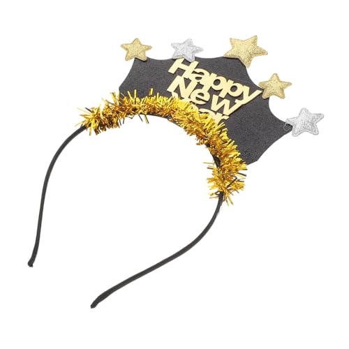 Beavorty Neues Jahr Stirnband Stirnband Kopfbedeckung Für Die Silvesterparty Kopfschmuck Für Das Neue Jahr Haarschmuck Für Silvester Neujahrs-stirnband Sternhaarband Latte-kunst von Beavorty