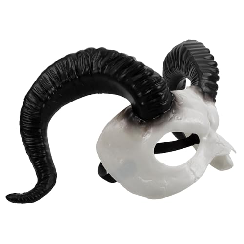 Beavorty Ochsenhorn Maske Halbmaske für Halloween Kostümpartys Elastische Cosplay Maske für Männer Frauen Vielseitig Einsetzbar für Anlässe von Beavorty