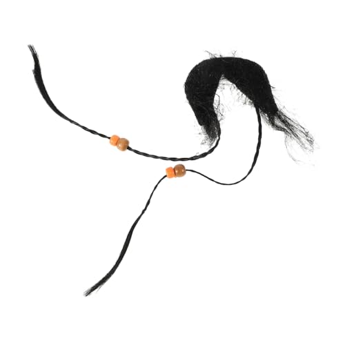 Beavorty Piratenbart Falscher Bart Schnurrbart-Ornament Bart Gefälscht Gefälschter Halloween-bart Piratendekorationen Künstliche Schnurrbärte Neuheit Bart Black Chemische Faser von Beavorty