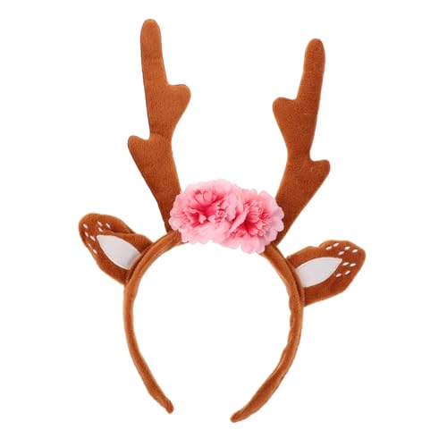 Beavorty Rehgeweih Haarreif Damen mit Ohren und Blumen Bequemes Weihnachts-hirschgeweih Haarband Leichter Elch-haarreifen für Familienfeiern Schulveranstaltungen und Themenpartys Beavorty Rehgeweih Haarreif Damen mit Ohren und Blumen Bequemes Weihnachts-hirschgeweih Haarband Leichter Elch-haarreifen für Familienfeiern Schulveranstaltungen und Themenpartys von Beavorty