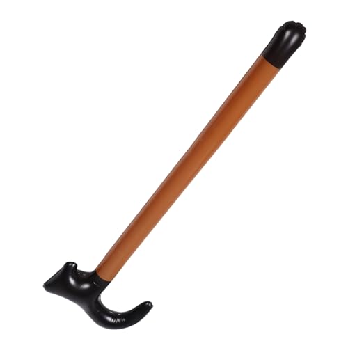 Beavorty Retro-Krücken des Alten Mannes Karneval zubehör Walker sprengen Opa Kostümzubehör Alter Mann kostüm weißer Stock gefälschter Stock Brille eines Alten Mannes Plastik Light Brown von Beavorty